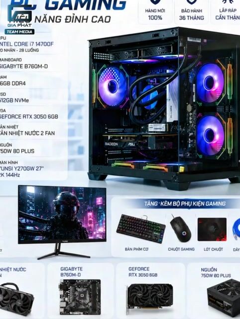 🔥 PC GAMING CAO CẤP CORE i7 14700F / RTX 3050 6G. Mua bán Máy tính để bàn tại Quận 6 Tp Hồ Chí Minh được đăng bởi Trần Thành Đại hình 1