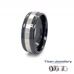 8mm Grooved Black Zirconium Ring with Natural Flat Centre Band 360 video