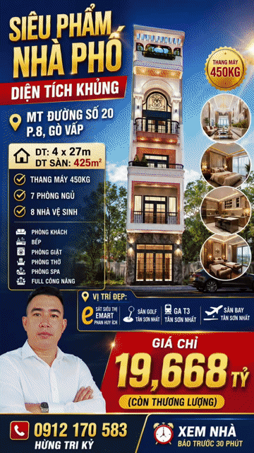 Mua bán Nhà ở Quận Gò Vấp Tp Hồ Chí Minh diện tích 108 m² giá 19,668 tỷ