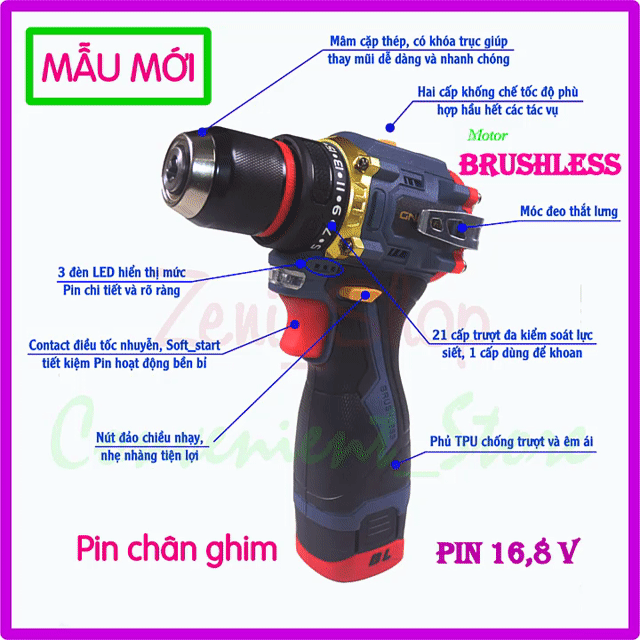 Máy khoanPIN nội địa Trung Quốc_đầu Auto_Lock 10mm. Mua bán Đồ chuyên dụng, Giống nuôi trồng tại Quận Gò Vấp Tp Hồ Chí Minh được đăng bởi Zeni Shop hình 1