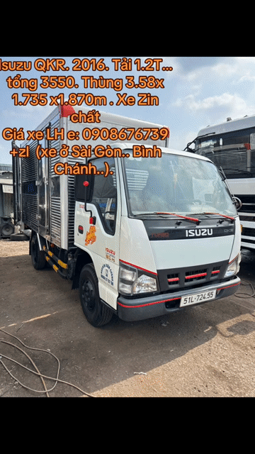 Isuzu QKR 2015 …20161.2 tấn… tổng 3550. thùng 3.6m. Mua bán Xe tải, xe ben tại Huyện Bình Chánh Tp Hồ Chí Minh được đăng bởi Bãi Xe Ô tô Cường Phát hình 1