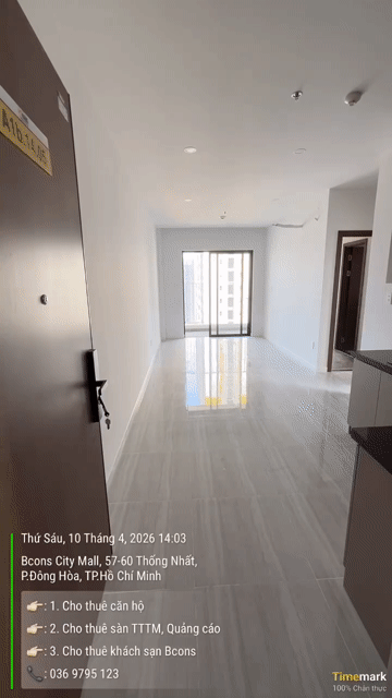 Cho thuê Căn hộ Chung cư Bcons City Thành phố Dĩ An Bình Dương diện tích 52 m² giá 6,2 triệu/tháng