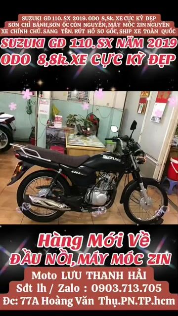 .SUZUKI GD 110. SX NĂM 2019. ODO 8,8k.MÁY MÓC ZIN. Mua bán Xe máy tại Quận Phú Nhuận Tp Hồ Chí Minh được đăng bởi MOTO LUU THANH HAI  77A hình 1