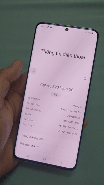 Samsung S20 Ultra 128GB Xám 6.9 inch. Mua bán Điện thoại tại Huyện Bình Chánh Tp Hồ Chí Minh được đăng bởi Thảo Samsung hình 1