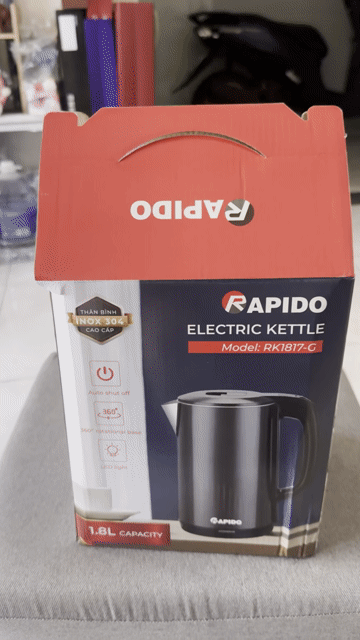 Ấm đun siêu tốc Rapido RK1817-G Inox 304. Mua bán Bếp, lò, đồ điện nhà bếp tại Quận 12 Tp Hồ Chí Minh được đăng bởi Tiêu Linh Tiểu Loan hình 1