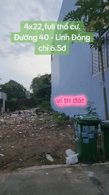 Mua bán Đất Thành phố Thủ Đức Tp Hồ Chí Minh diện tích 88 m² giá 6,5 tỷ