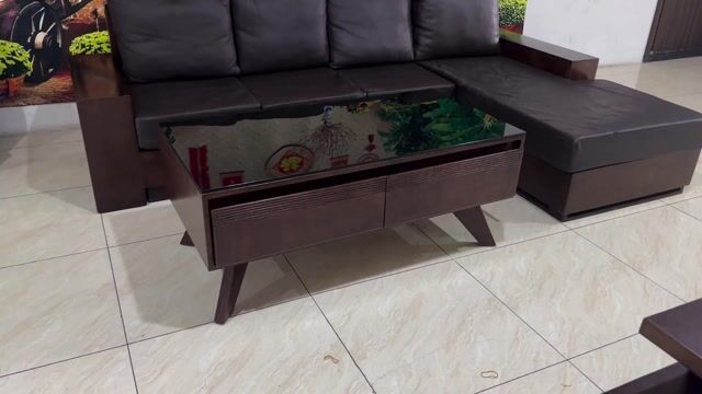 Sofa góc L Gỗ sồi Nâu 2m5x1m5. Mua bán Bàn ghế tại Huyện Hoài Đức Hà Nội được đăng bởi Lệ Nguyễn hình 1