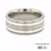 9mm Mens Silver Inlay Brushed Titanium Wedding Ring 360 video three