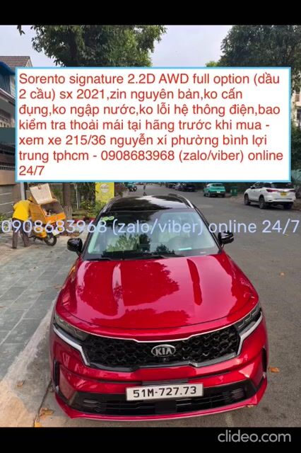 Kia Sorento 2021 2.2D Signature AWD gia đình dùng. Mua bán Ô tô tại Quận Bình Thạnh Tp Hồ Chí Minh được đăng bởi tài lê hình 1