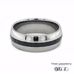 8mm Tungsten Carbide Ring with Black Carbon Fibre 360 video three