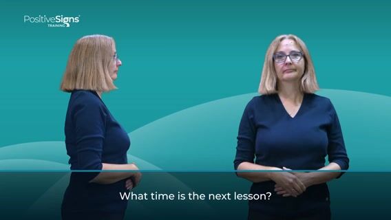 What time is the next lesson?