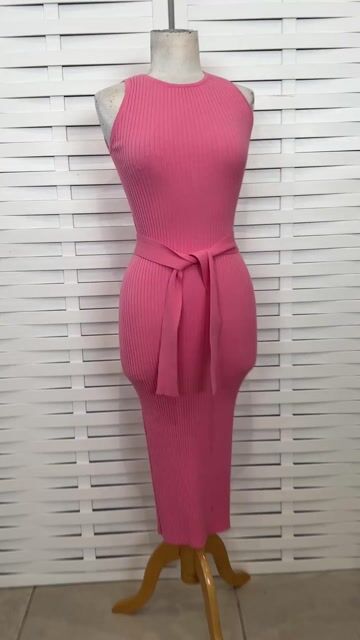 FOREVER new pink knitted dress