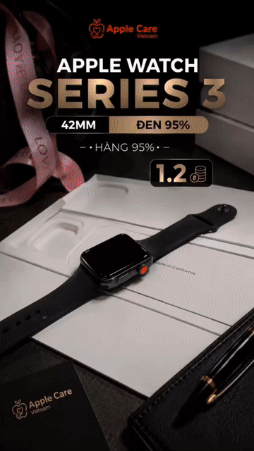 Apple Watch Series 3 Đen 42mm 95%. Mua bán Thiết bị đeo thông minh tại Quận 5 Tp Hồ Chí Minh được đăng bởi Apple Care Vietnam hình 1