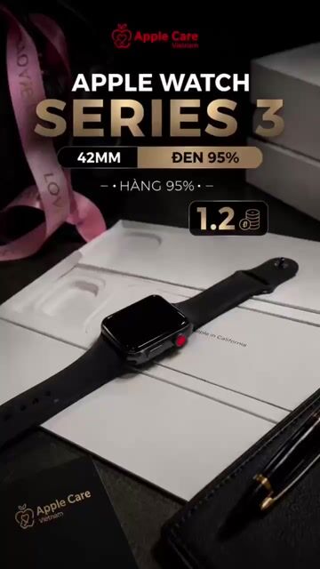 Apple Watch Series 3 Đen 42mm 95%. Mua bán Thiết bị đeo thông minh tại Quận 5 Tp Hồ Chí Minh được đăng bởi Apple Care Vietnam hình 1
