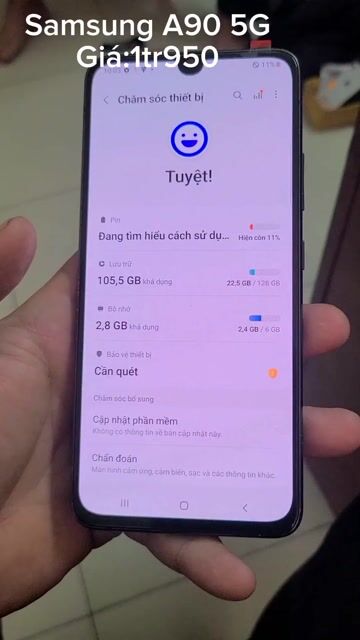 Samsung A90 128GB Đen. Mua bán Điện thoại tại Quận 6 Tp Hồ Chí Minh được đăng bởi Cường Mobile hình 1
