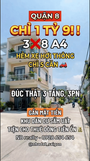Mua bán Nhà ở Quận 8 Tp Hồ Chí Minh diện tích 24 m² giá 1,9 tỷ