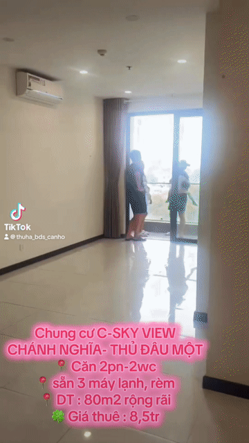 Cho thuê Căn hộ Chung cư C SkyView Thành phố Thủ Dầu Một Bình Dương diện tích 80 m² giá 8,5 triệu/tháng