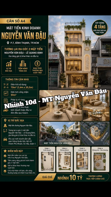 Mua bán Nhà ở Quận Bình Thạnh Tp Hồ Chí Minh diện tích 50 m² giá 12,5 tỷ