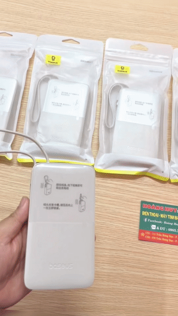 Baseus Enerfill Bipow 2 PRO tích hợp cáp Type C. Mua bán Phụ kiện (Màn hình, Chuột...) tại Thành phố Qui Nhơn Bình Định được đăng bởi Hoàng Trinh hình 1