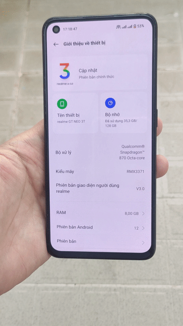 Realme GT Neo 3T 128GB Đen. Mua bán Điện thoại tại Huyện Hóc Môn Tp Hồ Chí Minh được đăng bởi Thông hình 1