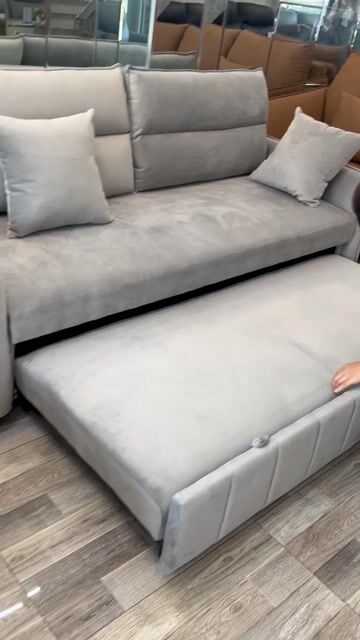 Sofa giường Kim Phú , Vải nhung Xám , dài  2m. Mua bán Giường, chăn ga gối nệm tại Huyện Bình Chánh Tp Hồ Chí Minh được đăng bởi Thoa  hình 1