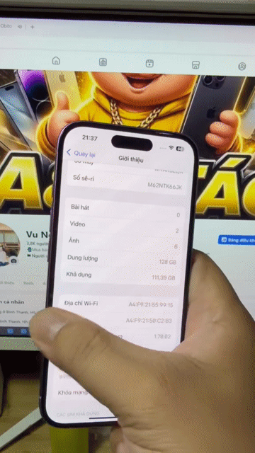 iPhone 16 128GB Tím Main zin. Mua bán Điện thoại tại Quận Bình Thạnh Tp Hồ Chí Minh được đăng bởi Trang hình 1