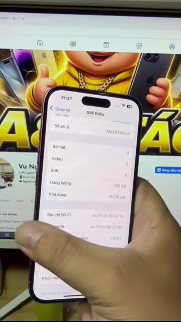iPhone 16 128GB Tím Main zin. Mua bán Điện thoại tại Quận Bình Thạnh Tp Hồ Chí Minh được đăng bởi Trang hình 1