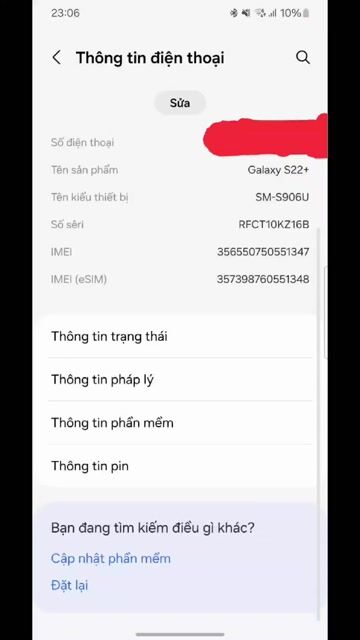 Samsung S22 Plus 128GB Đen. Mua bán Điện thoại tại Huyện Triệu Sơn Thanh Hóa được đăng bởi Nguyễn minh hình 1