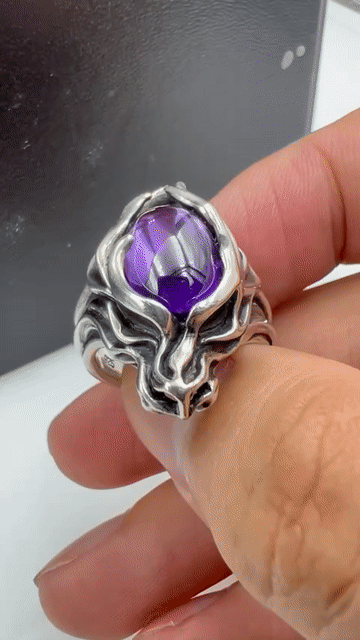 Nhẫn Bạc 925 Bizarre Thạch anh tím size 19mm. Mua bán Phụ kiện thời trang khác tại Quận 12 Tp Hồ Chí Minh được đăng bởi Hồng Ngự  hình 1