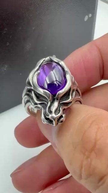 Nhẫn Bạc 925 Bizarre Thạch anh tím size 19mm. Mua bán Phụ kiện thời trang khác tại Quận 12 Tp Hồ Chí Minh được đăng bởi Hồng Ngự  hình 1