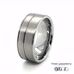 9mm Brushed Double Groove Tungsten Ring 360 Video two