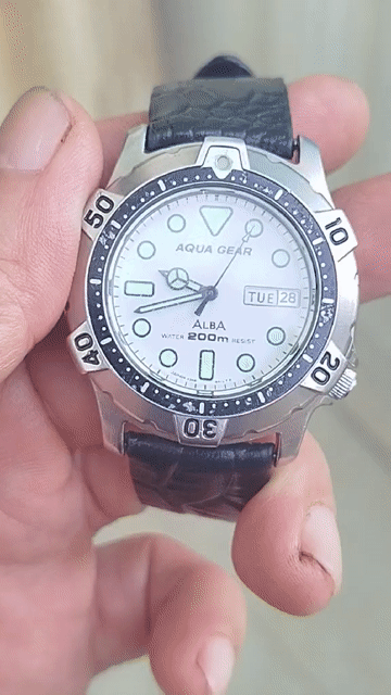 Đồng hồ Alba Aqua Gear Nam Thép Bạc. Mua bán Đồng hồ tại Thành phố Kon Tum Kon Tum được đăng bởi TL NGHỈ CHƠI  hình 1