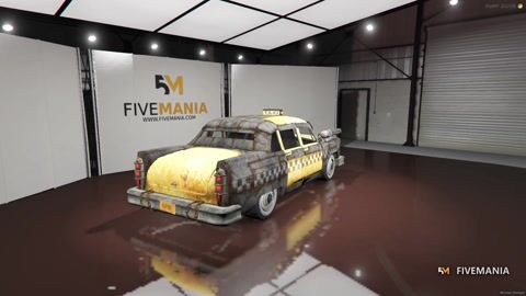 FIVEM Tmyellow | Weaponized Post-Apocalyptic Taxi [Unbadged] Add-On | Mounted Weapons | Custom Bodywork | Working Lights | Add-On | Optimized | Fivem Ready | High Quality, video preview