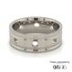 8mm Polished Mens Titanium Ring with Circles 360 video three