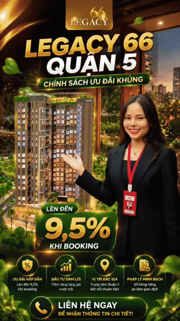 Mua bán Căn hộ Chung cư Quận 5 Tp Hồ Chí Minh diện tích 50 m² giá 5,95 tỷ