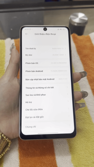 Xiaomi Redmi Note 13 ram 8/128GB Trắng. Mua bán Điện thoại tại Quận 11 Tp Hồ Chí Minh được đăng bởi Lưu Văn Đủ hình 1