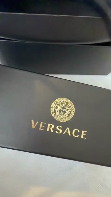 Versace VE4387 sunglasses in polished black