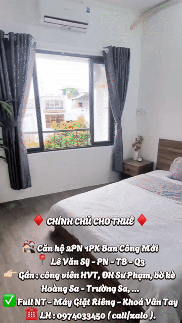Cho thuê Căn hộ Chung cư Quận Phú Nhuận Tp Hồ Chí Minh diện tích 50 m² giá 9,5 triệu/tháng