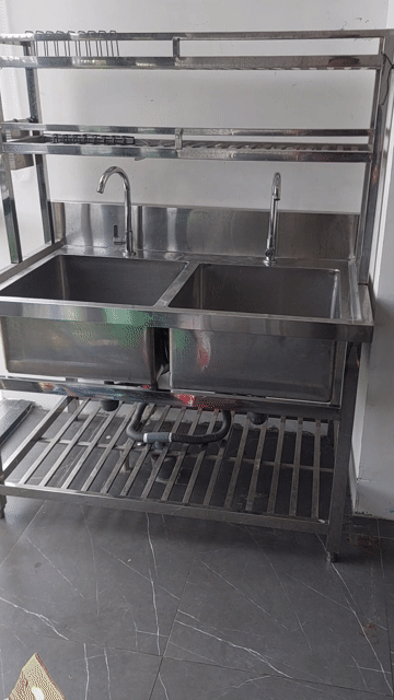 Chậu rửa bát Inox 304 2 hố 1m2 x 75. Mua bán Dụng cụ nhà bếp tại Quận Hà Đông Hà Nội được đăng bởi Vũ văn khương hình 1