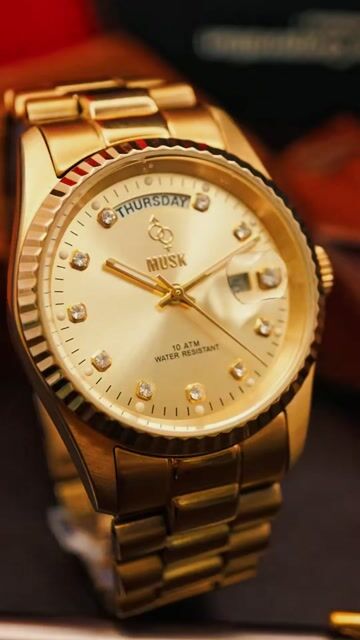 Đồng hồ Nam MUSK DAY-DATE GOLD Chính Hãng. Mua bán Đồng hồ tại Quận 3 Tp Hồ Chí Minh được đăng bởi Đồng Hồ Nội Địa Nhật hình 1