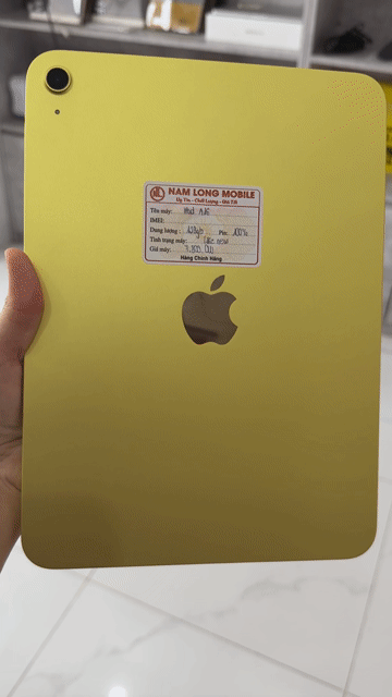 Apple iPad A16 (Gen 11) 128GB Vàng chanh Như mới. Mua bán Máy tính bảng tại Thành phố Thủ Đức Tp Hồ Chí Minh được đăng bởi Nhân Hoàng hình 1