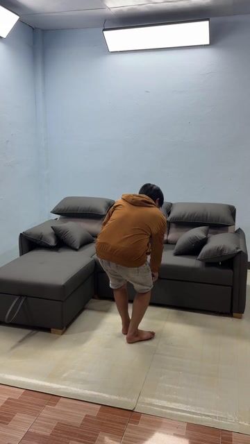 Ghế sofa giường Vải Da Xám Xanh rêu Kéo giường. Mua bán Bàn ghế tại Quận Bình Tân Tp Hồ Chí Minh được đăng bởi vũ nguyễn hình 1