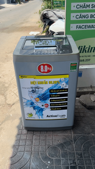 Máy giặt LG Water Bazooka 8.0kg cửa trên Xám. Mua bán Máy giặt tại Huyện Hóc Môn Tp Hồ Chí Minh được đăng bởi Linh Tran hình 1