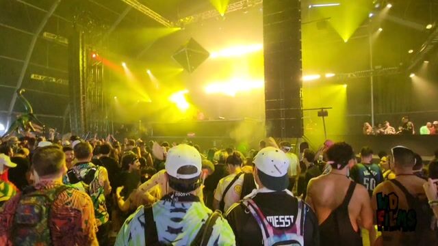 Festival crowd, fully clothed