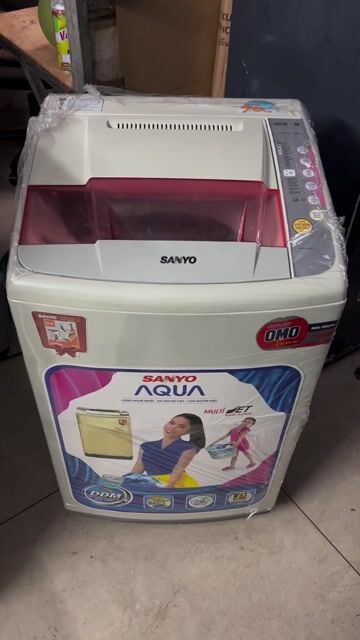 Máy giặt Sanyo 7kg 1tr5, nắp Hồng Tiết kiệm điện. Mua bán Máy giặt tại Quận 7 Tp Hồ Chí Minh được đăng bởi TH Điện lạnh giá rẻ siêu rẻ HCM hình 1