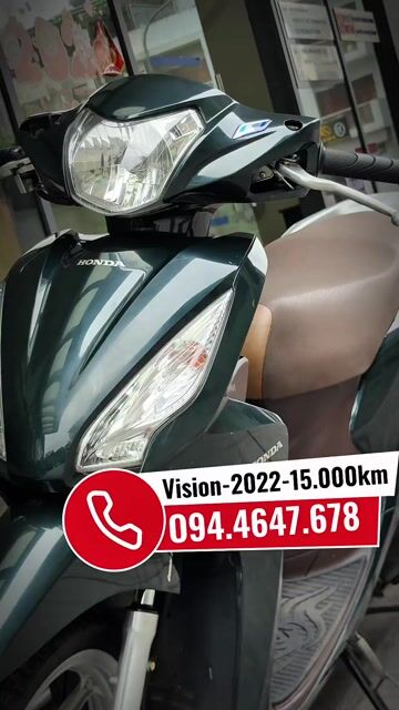 Honda Vision Smartkey 2022 Xanh rêu Biển Đẹp. Mua bán Xe máy tại Quận Ba Đình Hà Nội được đăng bởi Xe Máy Nam Thi hình 1
