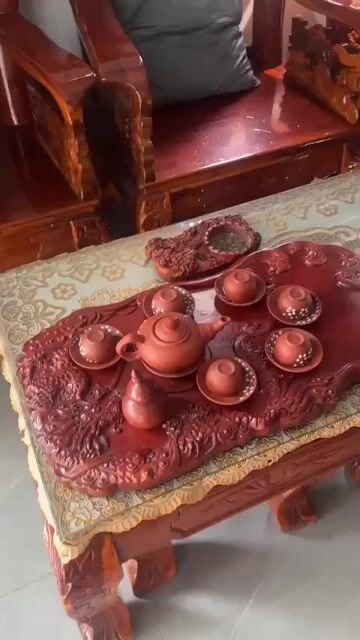 Bộ bàn ghế Gỗ Nâu tay 12 đã sử dụng. Mua bán Bàn ghế tại Thị xã Tân Uyên Bình Dương được đăng bởi Phạm văn long hình 1