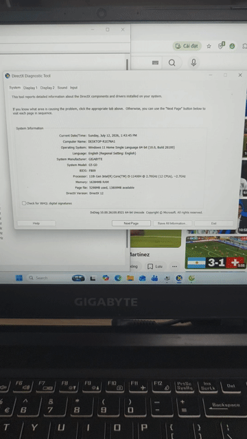 Gigabyte G5 GD i5-11400H 16GB/512GB RTX3050 144Hz . Mua bán Laptop tại Quận Đống Đa Hà Nội được đăng bởi tshop tây sơn hình 1