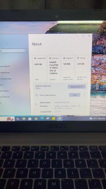 ASUS VivoBook i3-5005U 4GB/224GB Đen. Mua bán Laptop tại Quận 1 Tp Hồ Chí Minh được đăng bởi JH hình 1