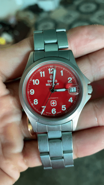 Đồng hồ nam Swiss Military Đỏ Kim loại 34mm. Mua bán Đồng hồ tại Huyện Châu Thành Tây Ninh được đăng bởi Lưu Hoài Thịnh hình 1